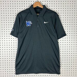 Nike 1 Cent Memphis Tigers Polo Medium Gray Dri Fit Basketball Penny Hardaway